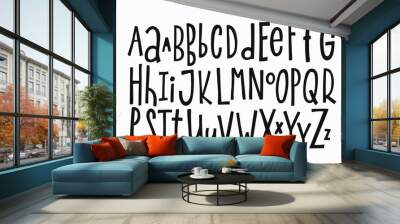 Doodle simple kids alphabet Wall mural