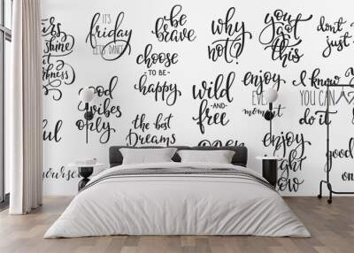 Lettering photography overlay set. Wall mural