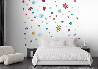 Merry Christmas flakes fall winter season Wall mural