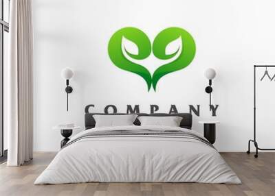 leaf logo vector Wall mural