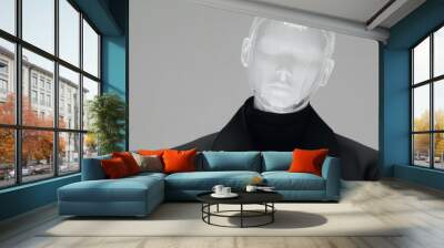 A man wearing a black jacket Wall mural