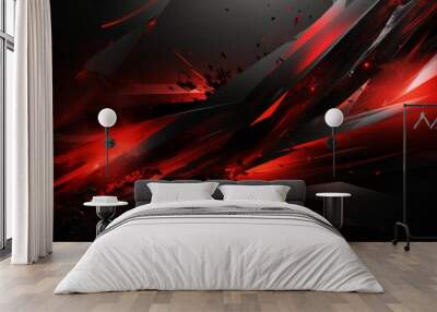 Beautiful mesmerizing black and dark red abstract background Wall mural