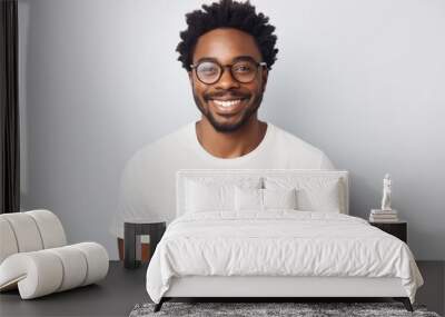 Portrait of a happy black male model Wall mural