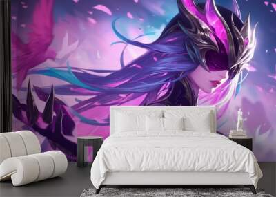 Woman superhero gaming wallpaper background Wall mural