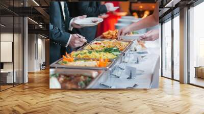 catering wedding buffet food table Wall mural