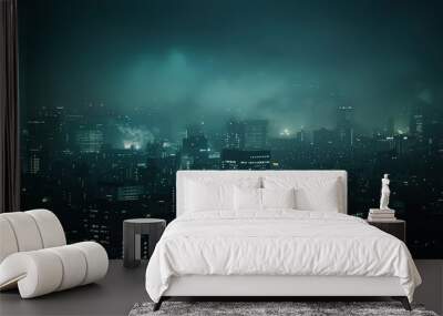 Night city landscape wallpaper Wall mural