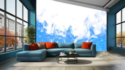 Fiery Aesthetics Magical Blue Fire Flames - 3D Rendering - Transparent Background Wall mural