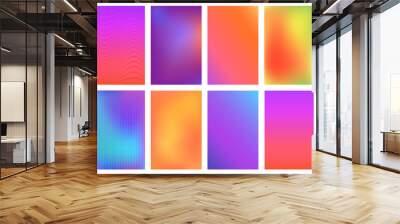 Creative vector bright vivid gradient set for any modern design. Invitation, greeting card, flyer, banner. Wall mural