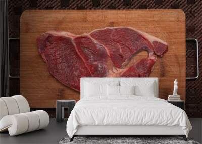 raw beef steak Wall mural