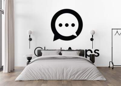 chat apps logo icon vector Wall mural