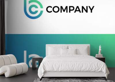 Letter bc logo. Icon vector Wall mural