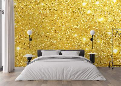 shiny gold sparkle glitter with bright light background Wall mural