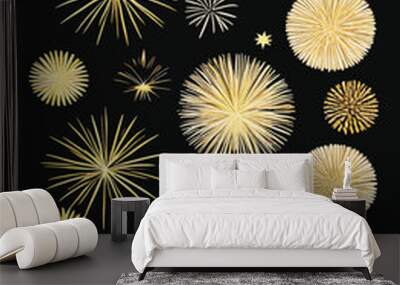 A set of backgrounds for text, psychedelic hippie art sparklers , a frame of stylized Fireworks. Posters dedicated to Guy Fawkes' Night , Bonfire Night , Fireworks Night, New Year, July 14, Bastille d Wall mural