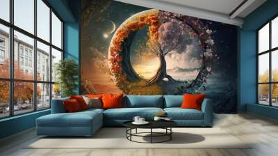 seasons on planet eath Wall mural