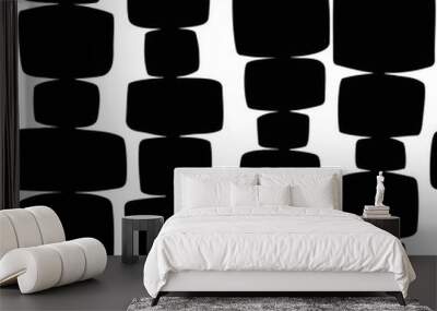 Abstract black and white seamless pattern Wall mural