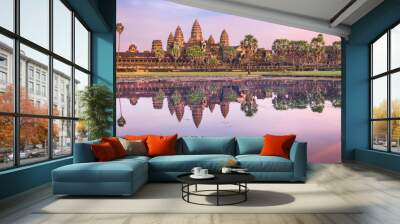 Angkor Wat temple at sunrise, Siem Reap, Cambodia Wall mural