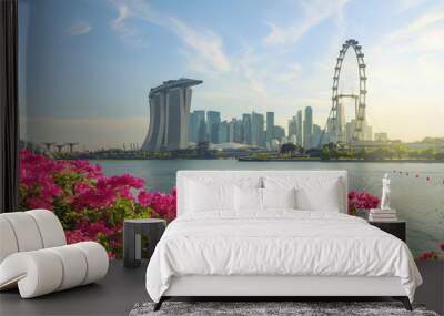 View of central Singapore Wall mural