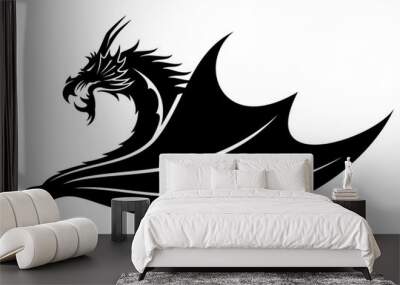 Dragon vector sign Wall mural