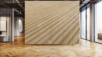 Brown wooden terrace floor Wall mural