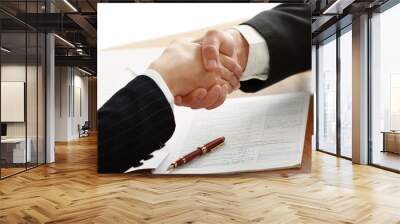 handshake of business partners Wall mural