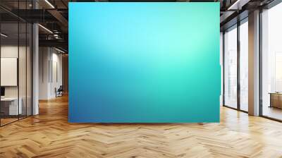 Abstract teal blue gradient background. Blurred turquoise water backdrop. Vector illustration for your graphic design, banner, summer or aqua poster Wall mural