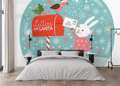 Letter for Santa Wall mural