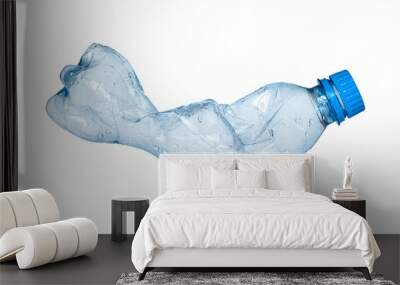 blue water bottle isolated on white background Wall mural