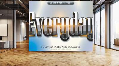 everyday text effect editable with light effect eps file Wall mural