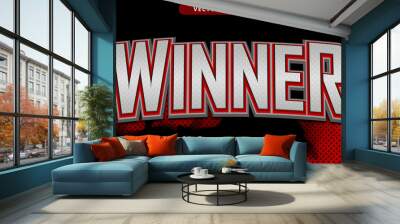 winner text effect editable eps file Wall mural