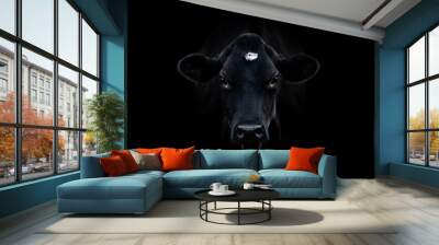 black cow Wall mural