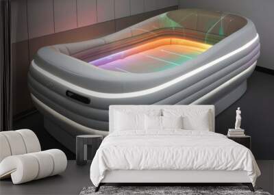 Crafting Peaceful Bedrooms: How Smart Technology and Automated Furniture Enhance Sleep and Cozy Home Decor. Wall mural