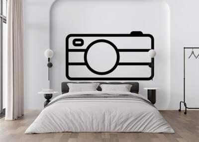 Camera simple icon vector. Flat desing. Neumorphism design.ai Wall mural