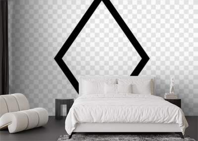 Diamond vector icon transparent grid Wall mural