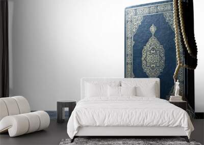 Quran and prayer beads on the table Wall mural