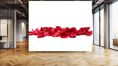 Red rose petals Wall mural