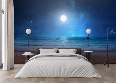 Sandy beach with ocean views Wall mural