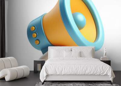 megaphone 3d isolated in transparent background png Wall mural