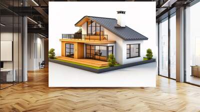 3d view of house model. Wall mural