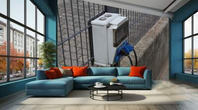 Electricity charging station for electric vehicles Wall mural