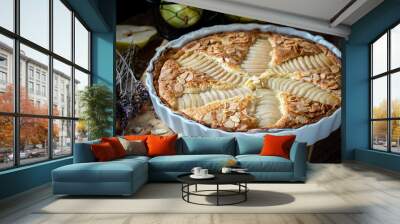 Pear Pie with Almond Cream Wall mural