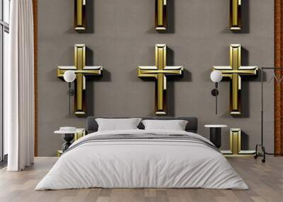 golden cross Wall mural