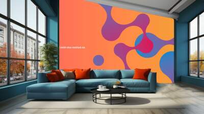 Abstract background with connecting dots and lines. Technology graphic design and network connection concept Wall mural