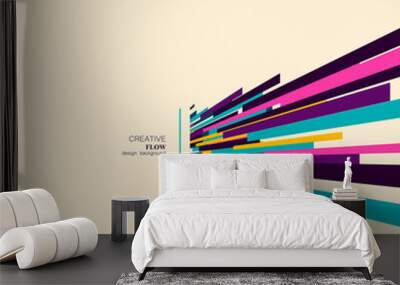 Abstract straight lines in modern vector style Wall mural