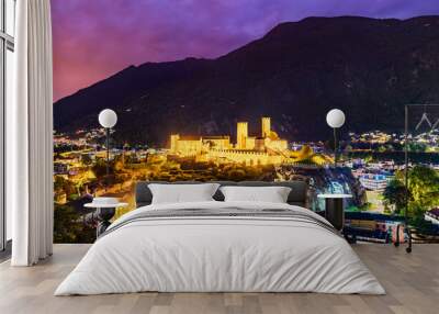 Castelgrande castle in Bellinzona, Switzerland Wall mural