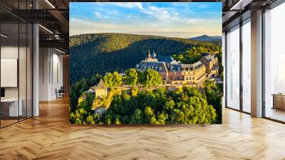 Mont Sainte-Odile Abbey in the Vosges Mountains. Major tourist attraction in Alsace, France Wall mural