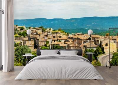 Panorama of Saignon village in Provence, France Wall mural