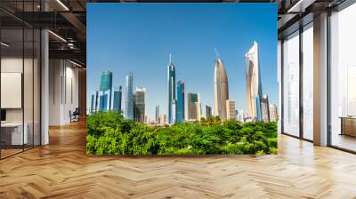 Skyline of Kuwait City at Al Shaheed Park Wall mural