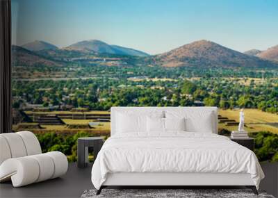 View of Teotihuacan in Mexico Wall mural