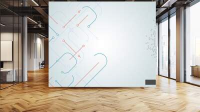 Business circuit drawing communication. Vector innovation connect circles. Style technical texture. Wallpaper web diagram Wall mural