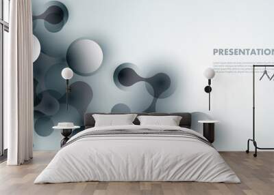 Molecular structures background and technology vector illustration Wall mural